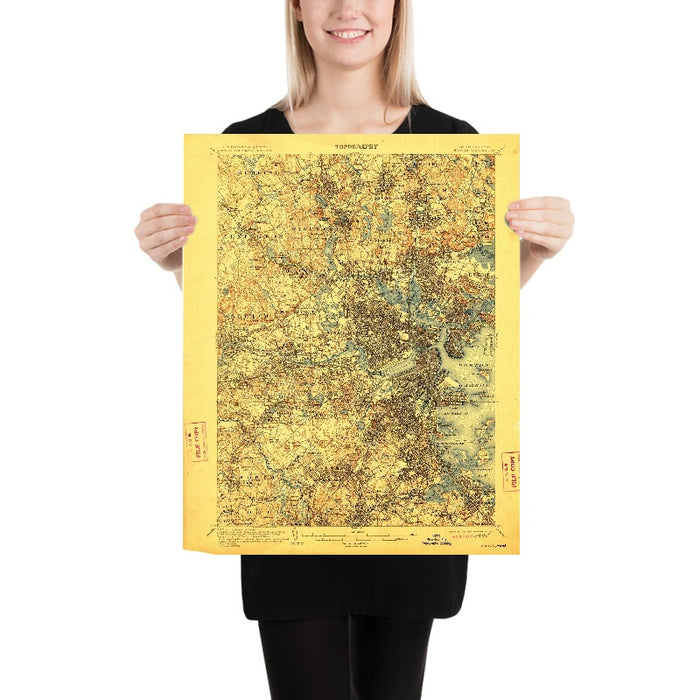 Old Map of Boston, Massachusetts, 1903 by USGS – Back Bay, Beacon Hill & Lexington