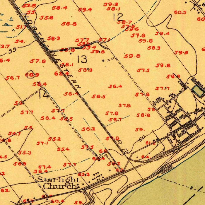 Old Map of Natchez, Mississippi by USGS, 1909 – Mississippi River & Vidalia, Louisiana