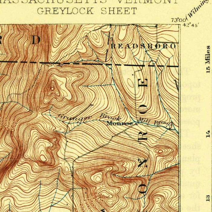 Old Map of Williamstown, Massachusetts by USGS, 1898 – North Adams, Mount Greylock & Hoosac River
