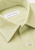Olive Cream Linen Shirt - SARTORO