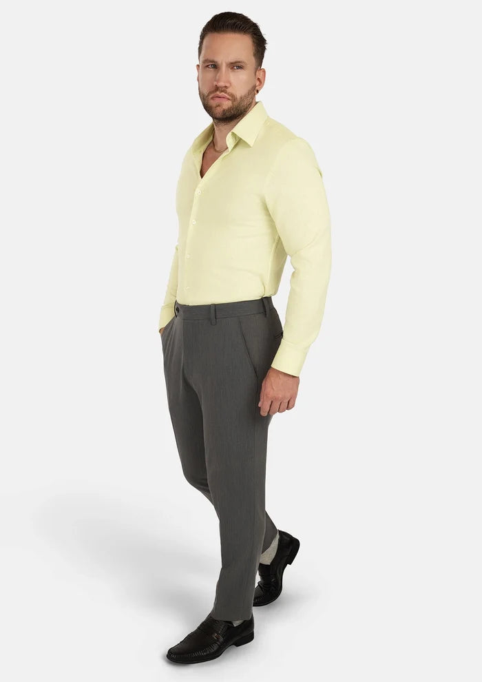 Olive Cream Linen Shirt - SARTORO