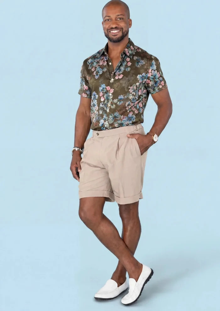 Olive Grove Silk Shirt - SARTORO