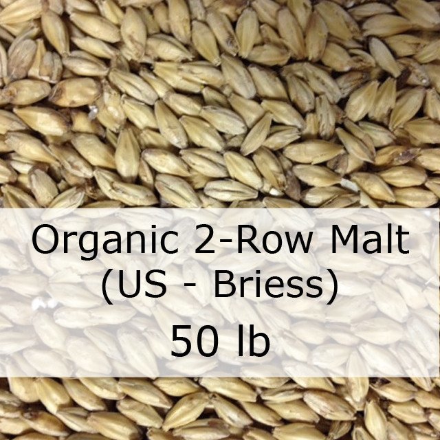 Grain - Organic 2-Row Brewers Malt 50 LB Sack (US - Briess)