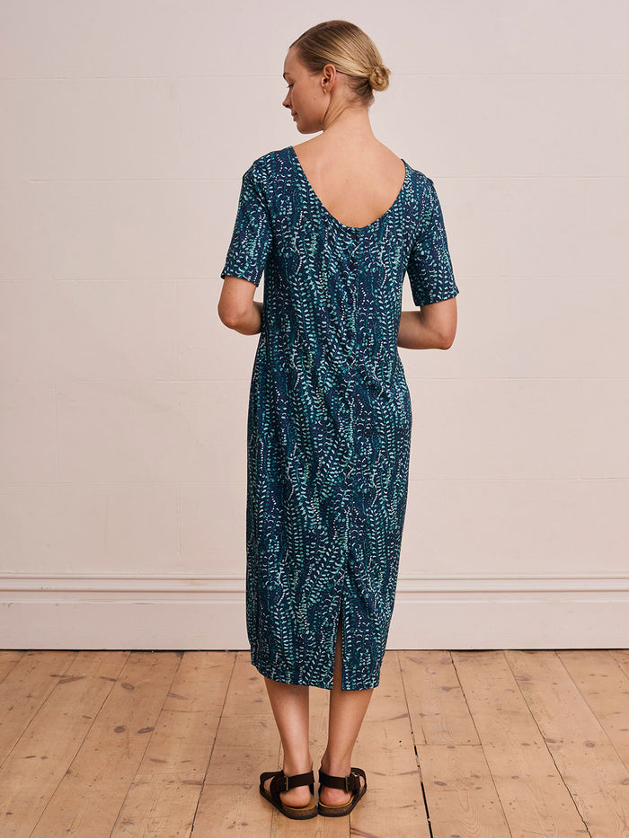 Organic Cotton Blend Button Back Dress