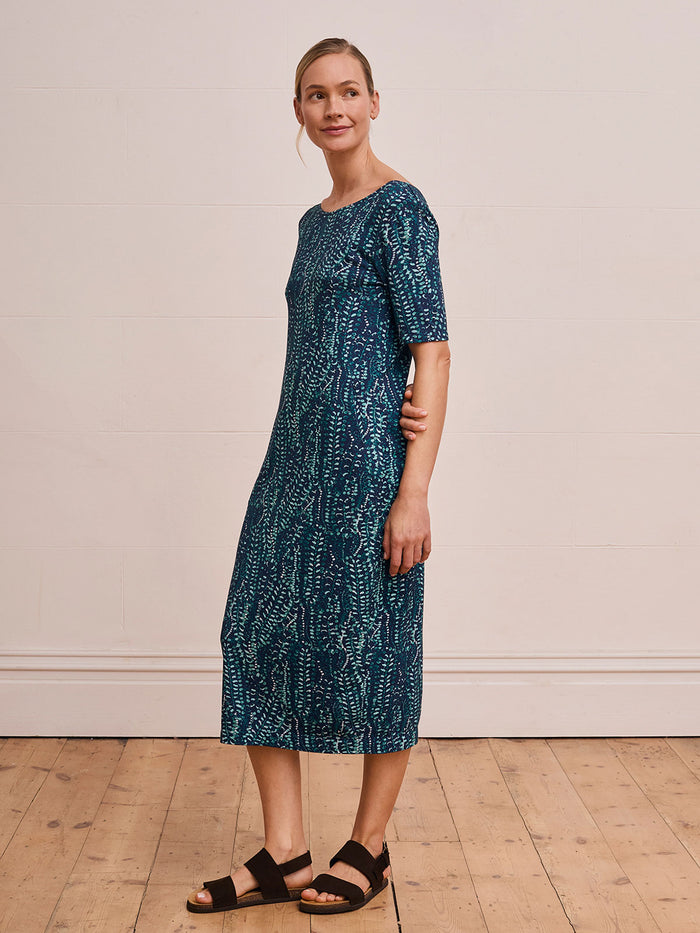 Organic Cotton Blend Button Back Dress