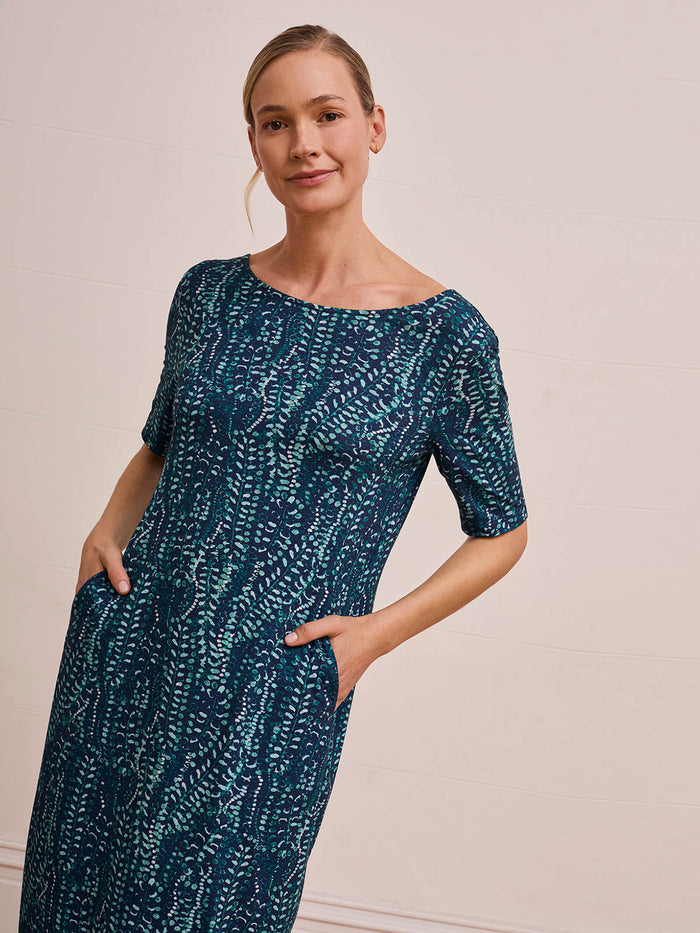 Organic Cotton Blend Button Back Dress