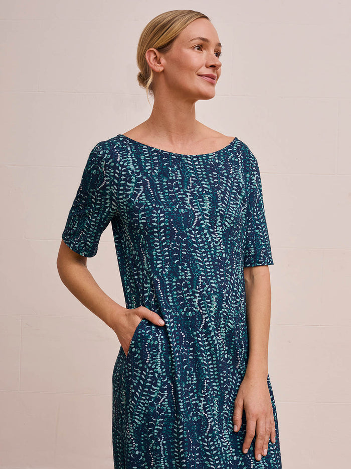 Organic Cotton Blend Button Back Dress