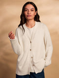 Organic Cotton Blend Drop Shoulder Slouch Cardigan