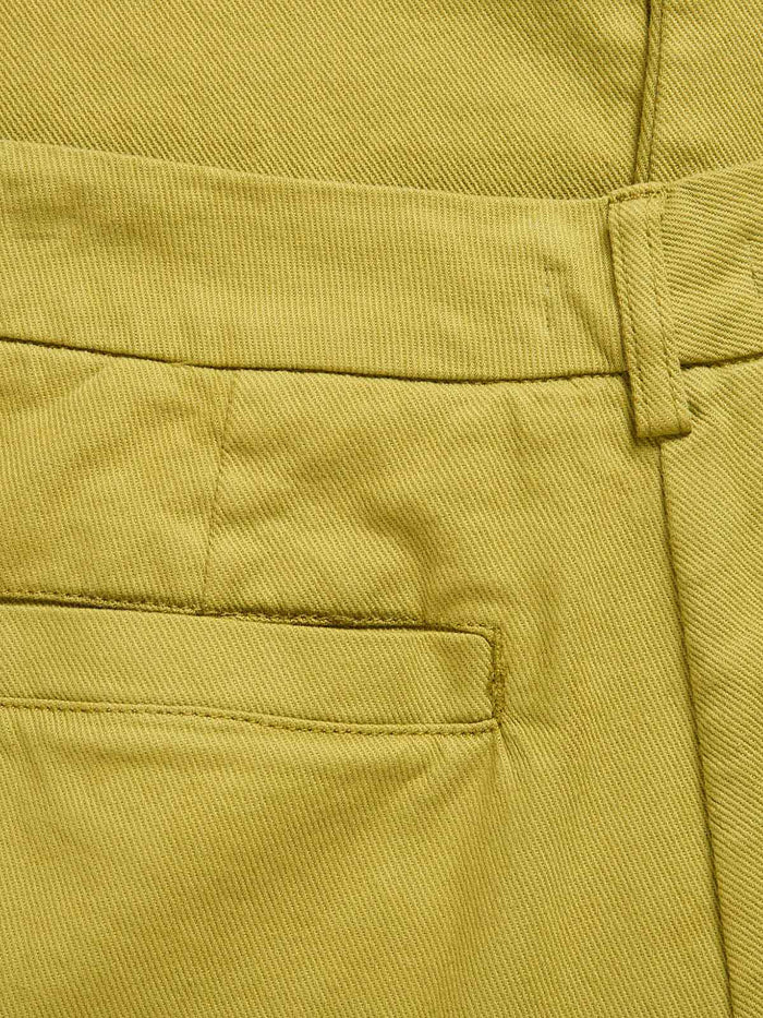 Organic Cotton Blend Tapered Pleat Front Trousers