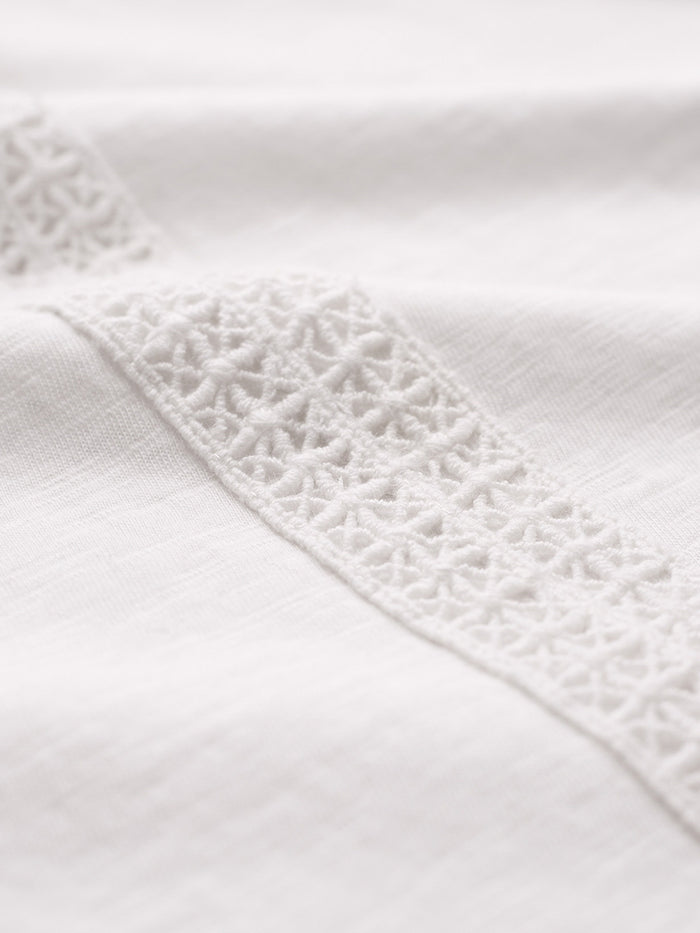 Organic Cotton V Neck Trim Top