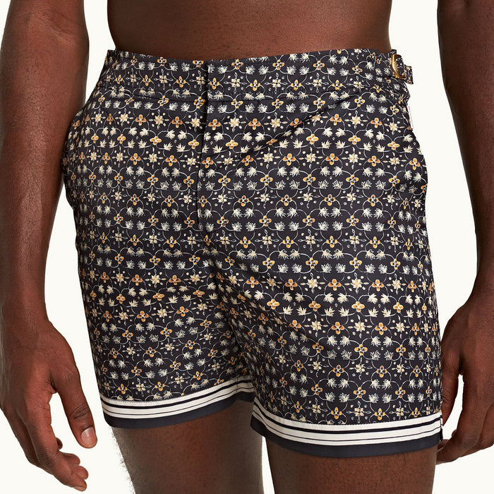 Orlebar Brown - Bulldog Fiore Swim Shirts in Night Iris - Nigel Clare