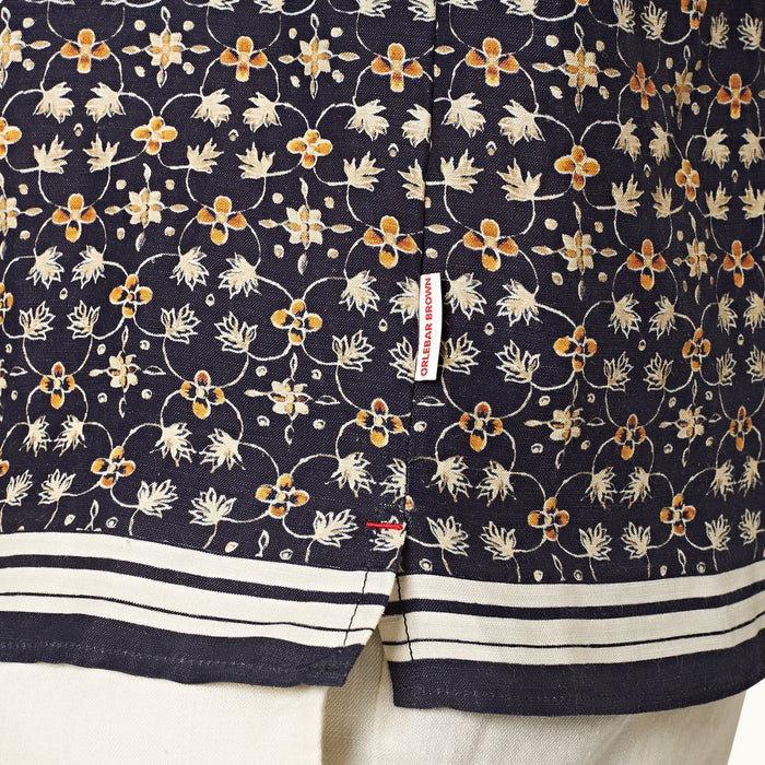 Orlebar Brown - Hibbert Fiore SS Shirt in Night Iris - Nigel Clare