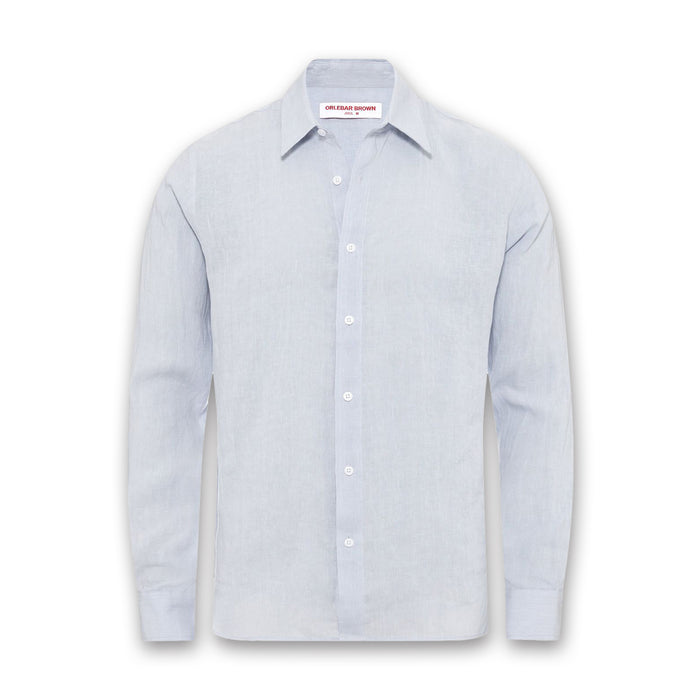 Orlebar Brown - Justin Linen Shirt in Hush - Nigel Clare