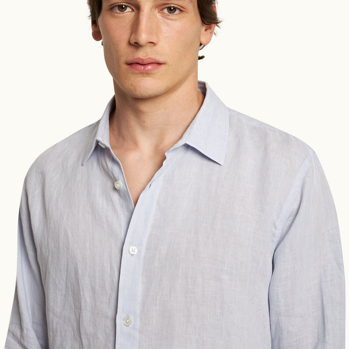Orlebar Brown - Justin Linen Shirt in Hush - Nigel Clare