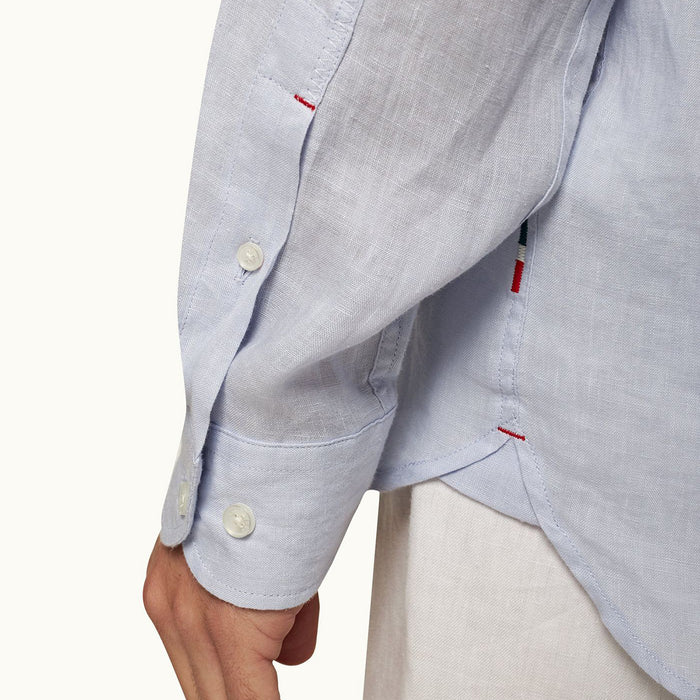 Orlebar Brown - Justin Linen Shirt in Hush - Nigel Clare