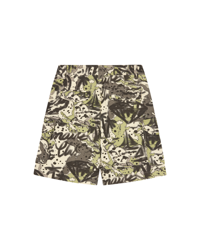 Overlay Camo Cotton Cargo Shorts