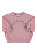 Oversized Sweatshirt Pink with "lunch Break" Print