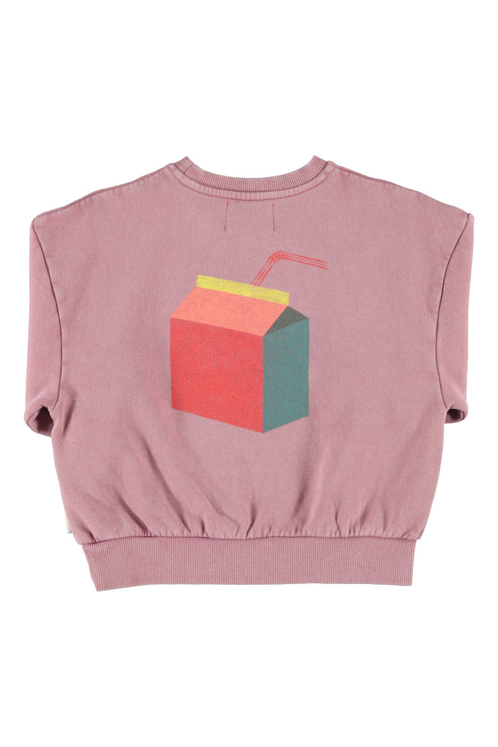 Oversized Sweatshirt Pink with "lunch Break" Print