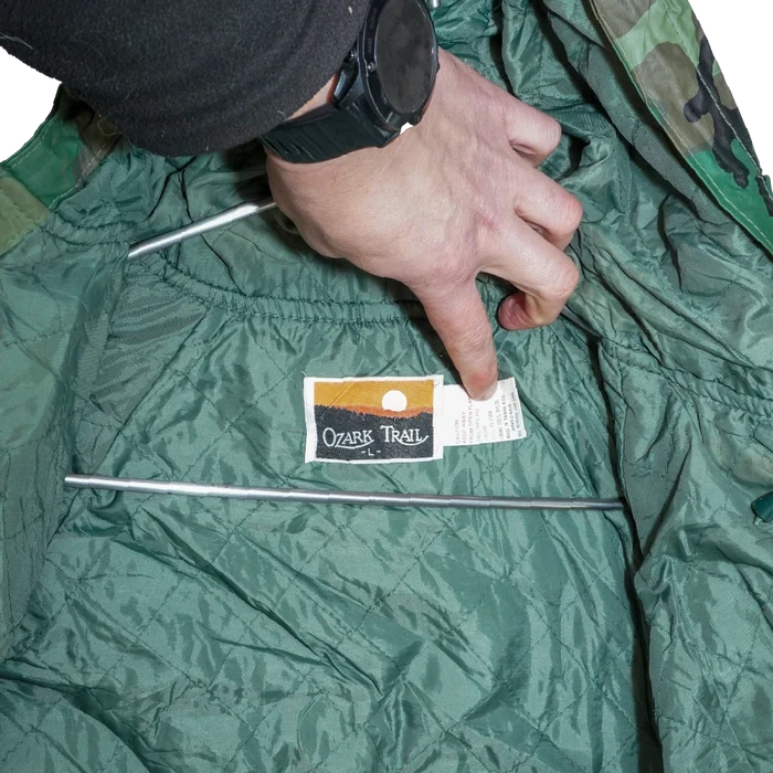 Ozark Trail Woodland PVC Rain Jacket - Large - Army & Outdoors - Rain Jackets