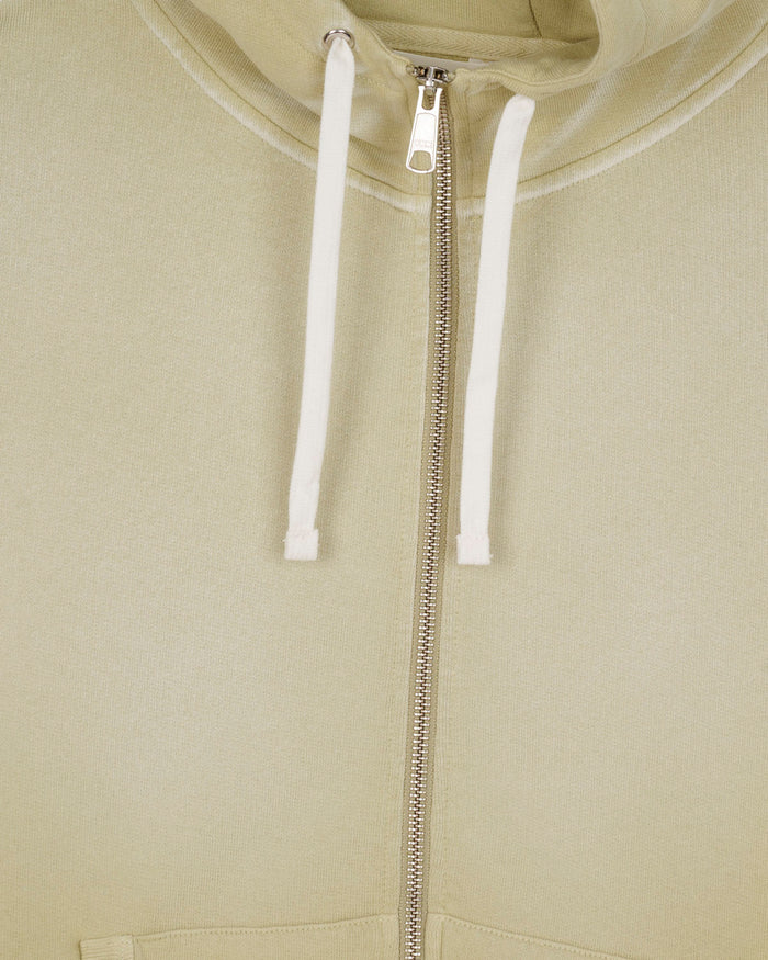 Padded Elbow Zip-Up Hoodie - Sand