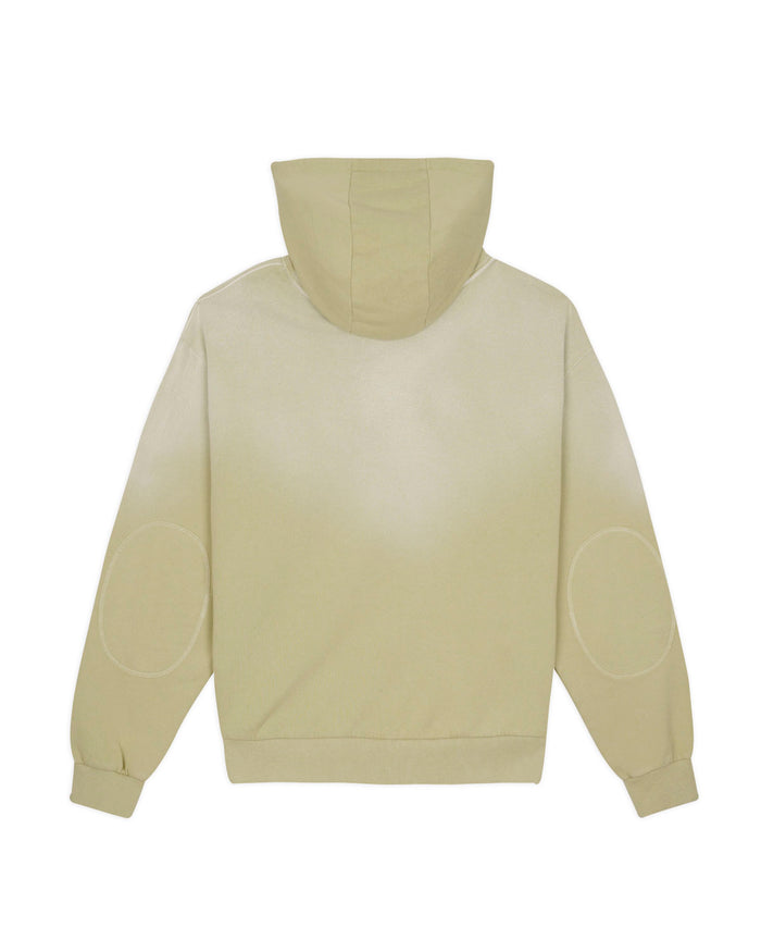 Padded Elbow Zip-Up Hoodie - Sand