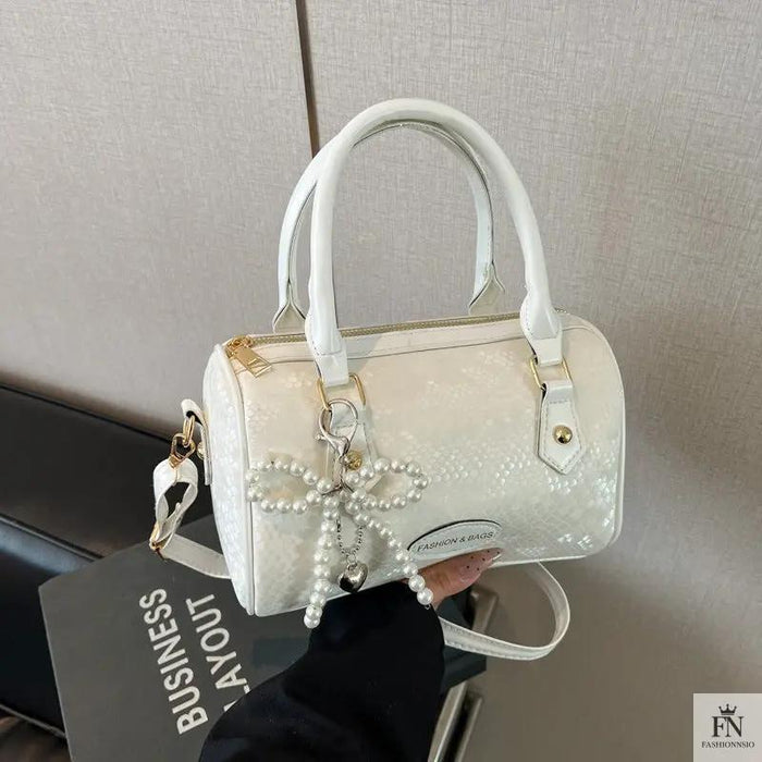 Pearl Bow Pillow Handbags - Fashionnsio