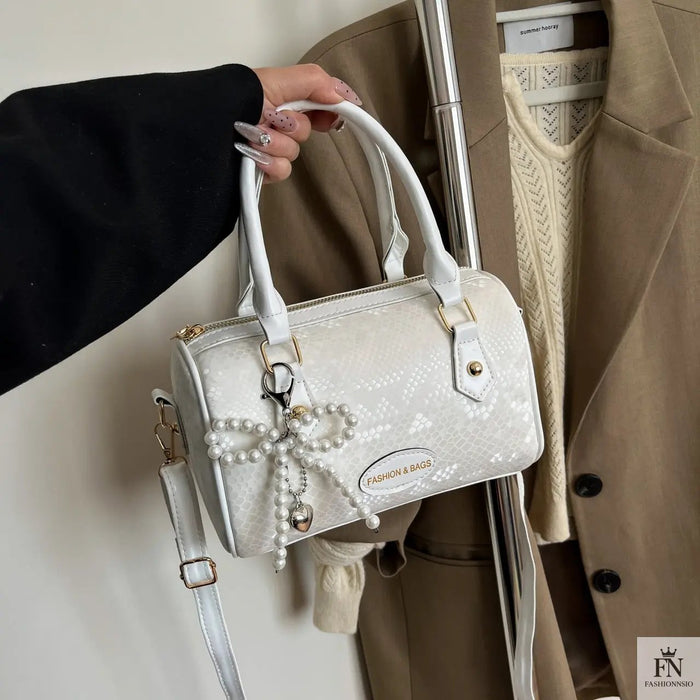 Pearl Bow Pillow Handbags - Fashionnsio