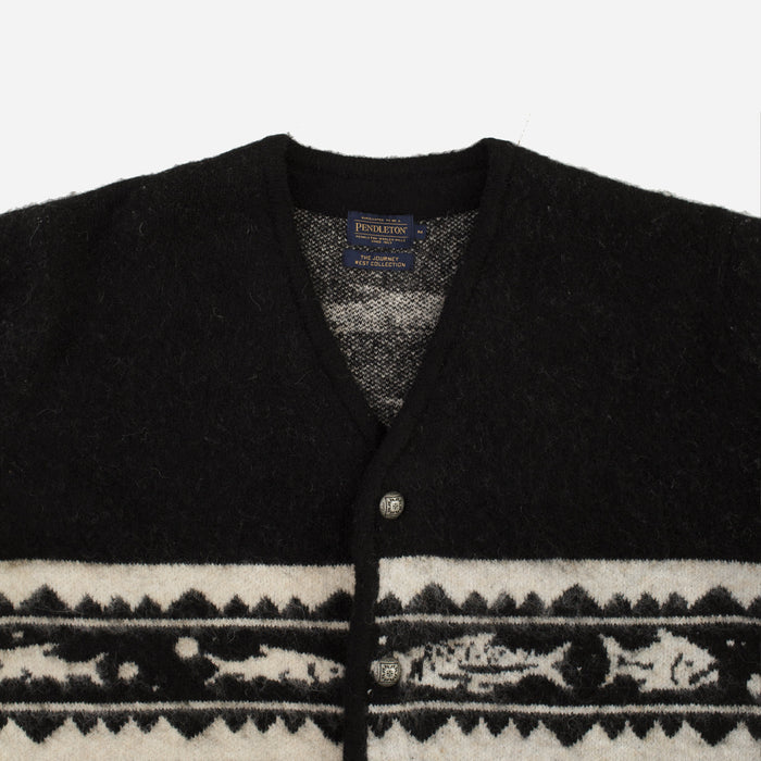 Pendleton Mohair Cardigan - Salmon Falls Black
