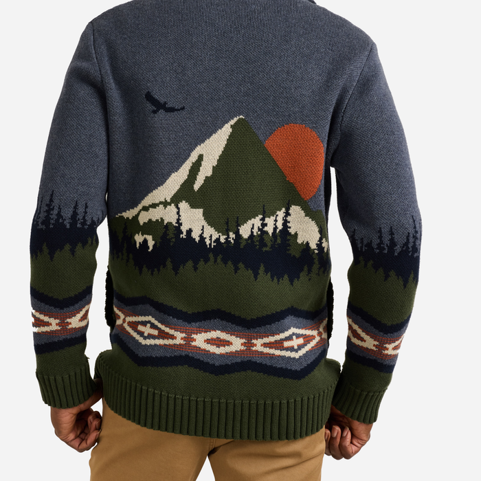 Pendleton Mountain Cotton Cardigan - Blue