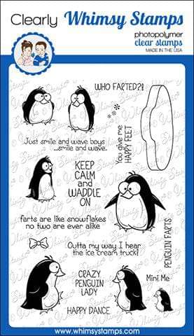 Penguin Farts Clear Stamps - Whimsy Stamps