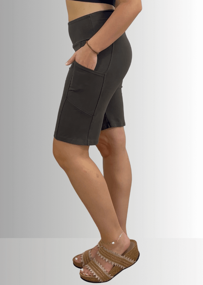 Perfect Fit Hybrid Cotton Shorts in Dark Moss Green - RFE Marketing Ventures