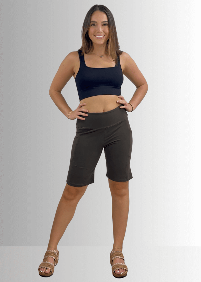 Perfect Fit Hybrid Cotton Shorts in Dark Moss Green - RFE Marketing Ventures