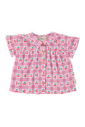Peter pan collar shirt | lilac w/ cherries allover
