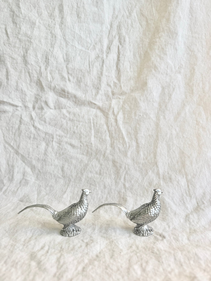 Pewter Pheasants Salt & Pepper Set