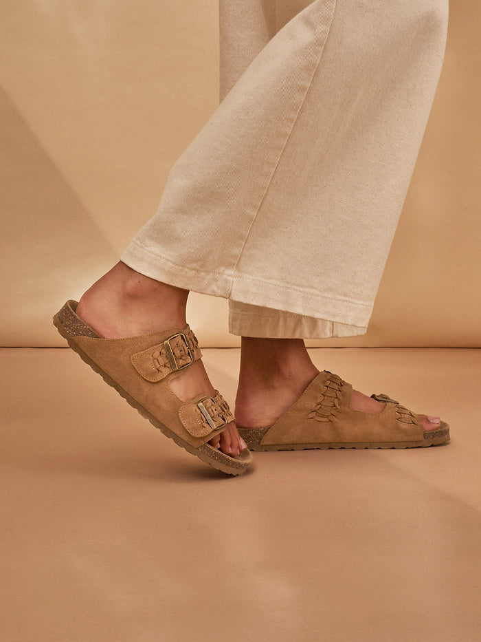 Plait Detail Slide Sandals