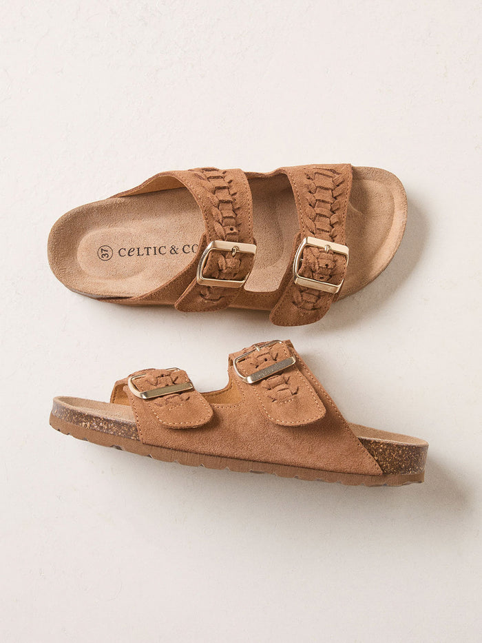 Plait Detail Slide Sandals