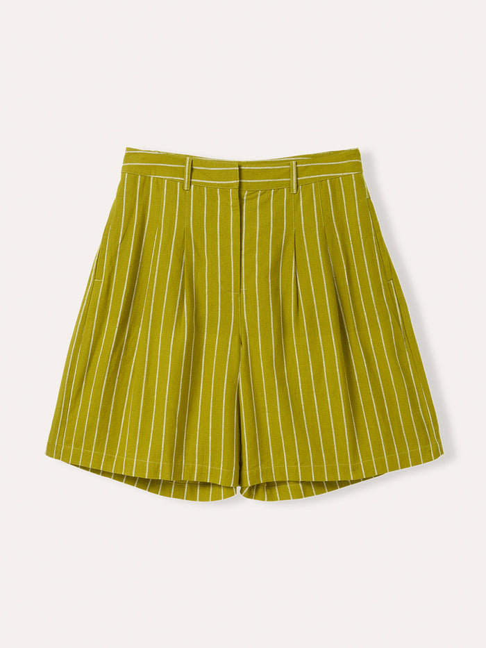 Pleat Front City Shorts