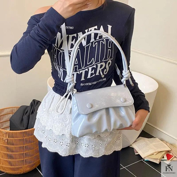 Pleated Underarm Shoulder Bags - Fashionnsio