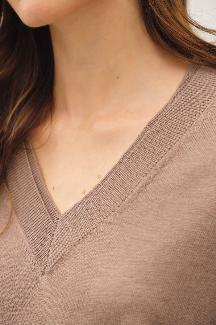 PLUS LAYER LOOK RIB  SWEATER