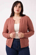 PLUS MARSALA CARDIGAN