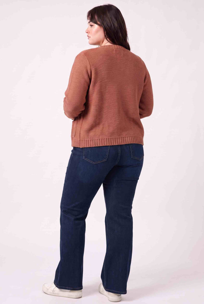 PLUS MARSALA CARDIGAN
