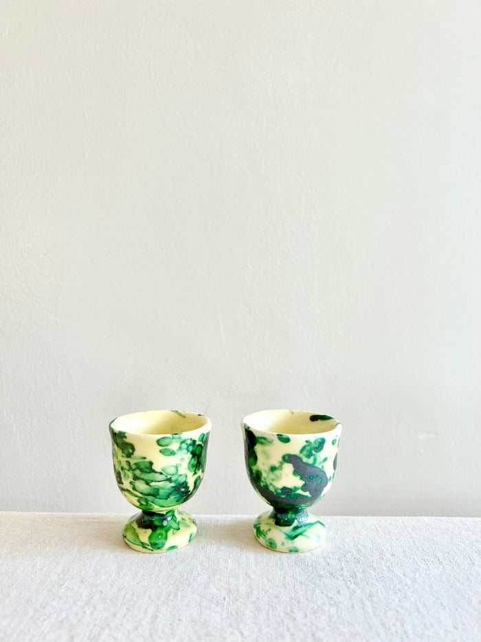 Pompeii Egg Cups S/2 - Emerald