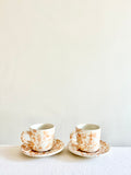 Pompeii Espresso Cup & Saucer - Natural - S/2
