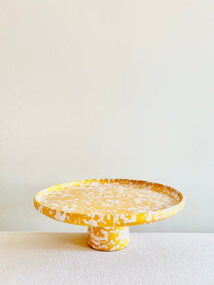 Pompeii Footed Cake Plate - Yolk - 12.5"