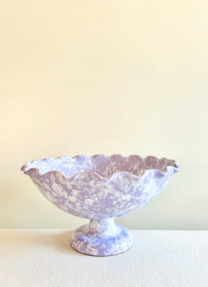 Pompeii Scalloped Compote - Lavande -  13"