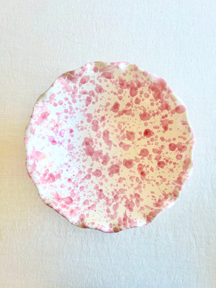 Pompeii Scalloped Compote - Peony  - 9"