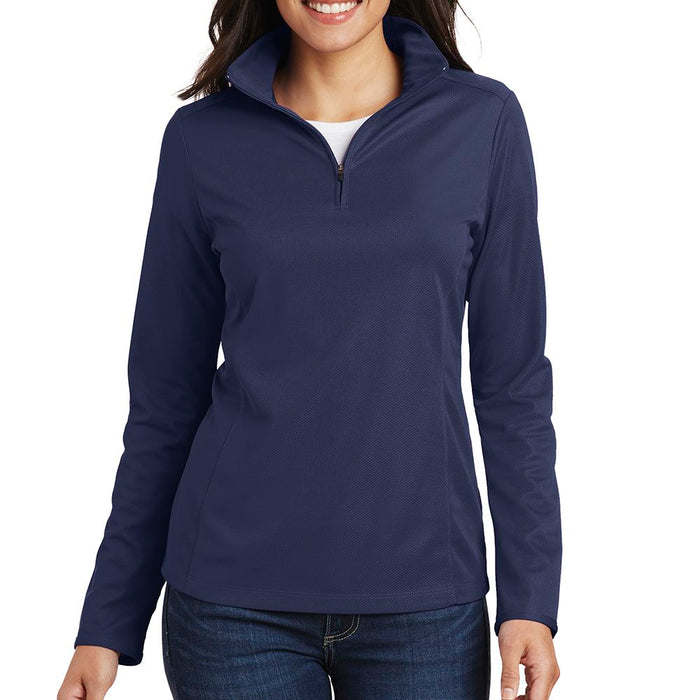 Port Authority Women's Pinpoint Mesh Half-Zip