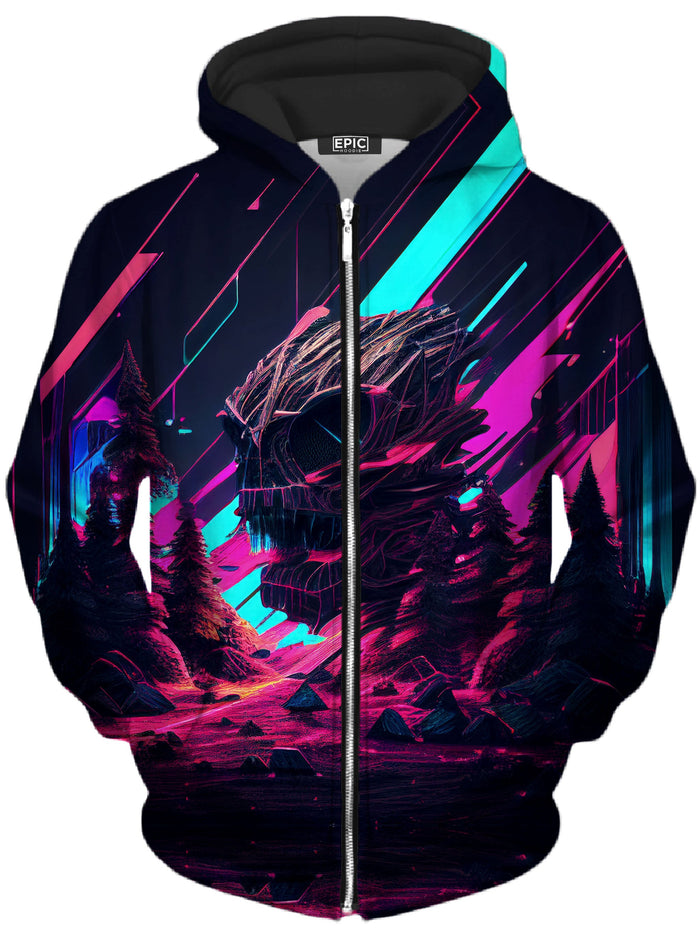 Portal Breach Unisex Zip-Up Hoodie iEDM Epic Hoodie