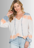 Premium Tie Dye Top - Color Block Gauze Design Made in USA