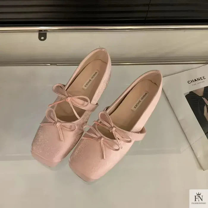 Princess Ballet Bow Flats - Fashionnsio